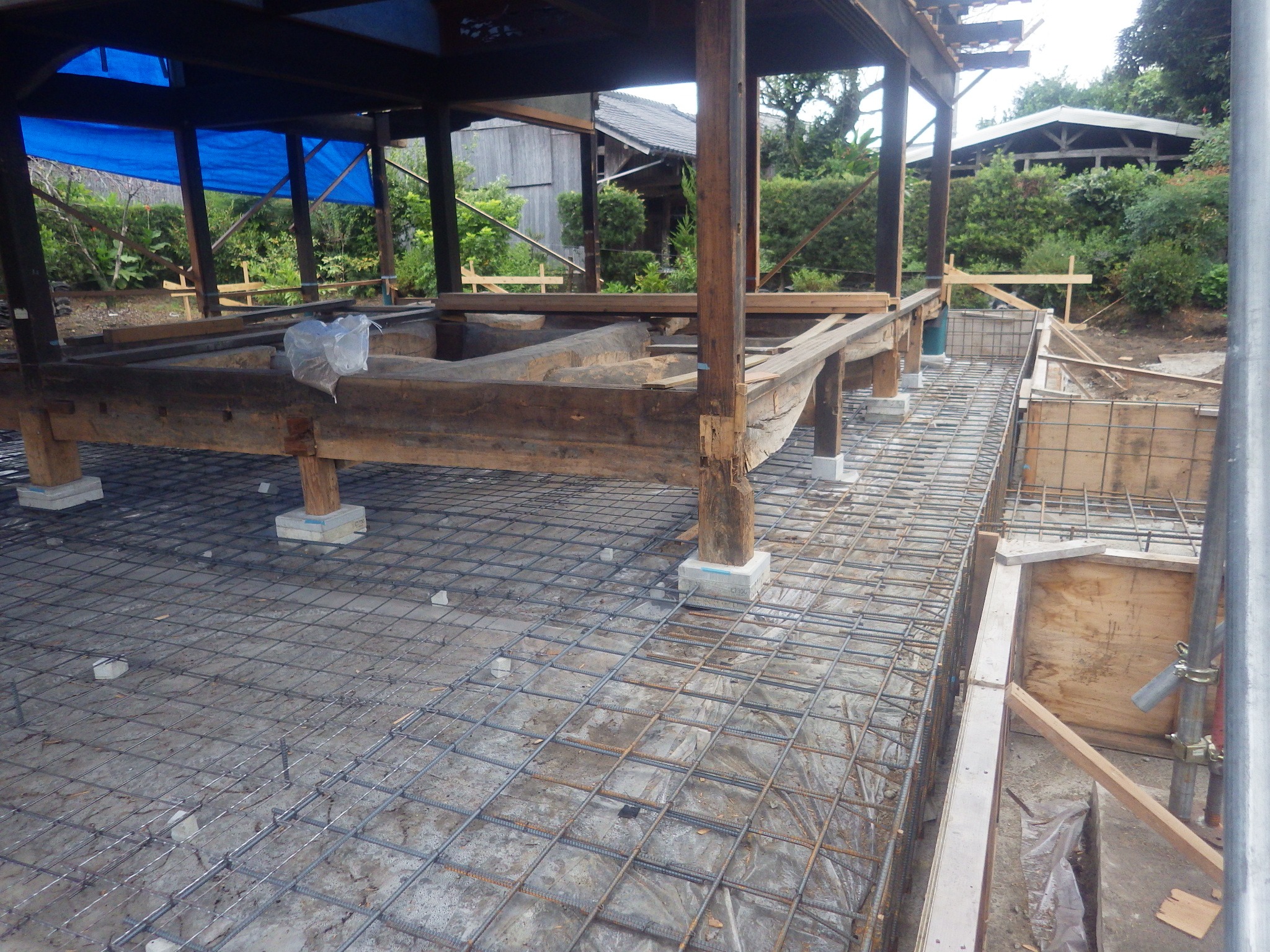 施工中基礎補強