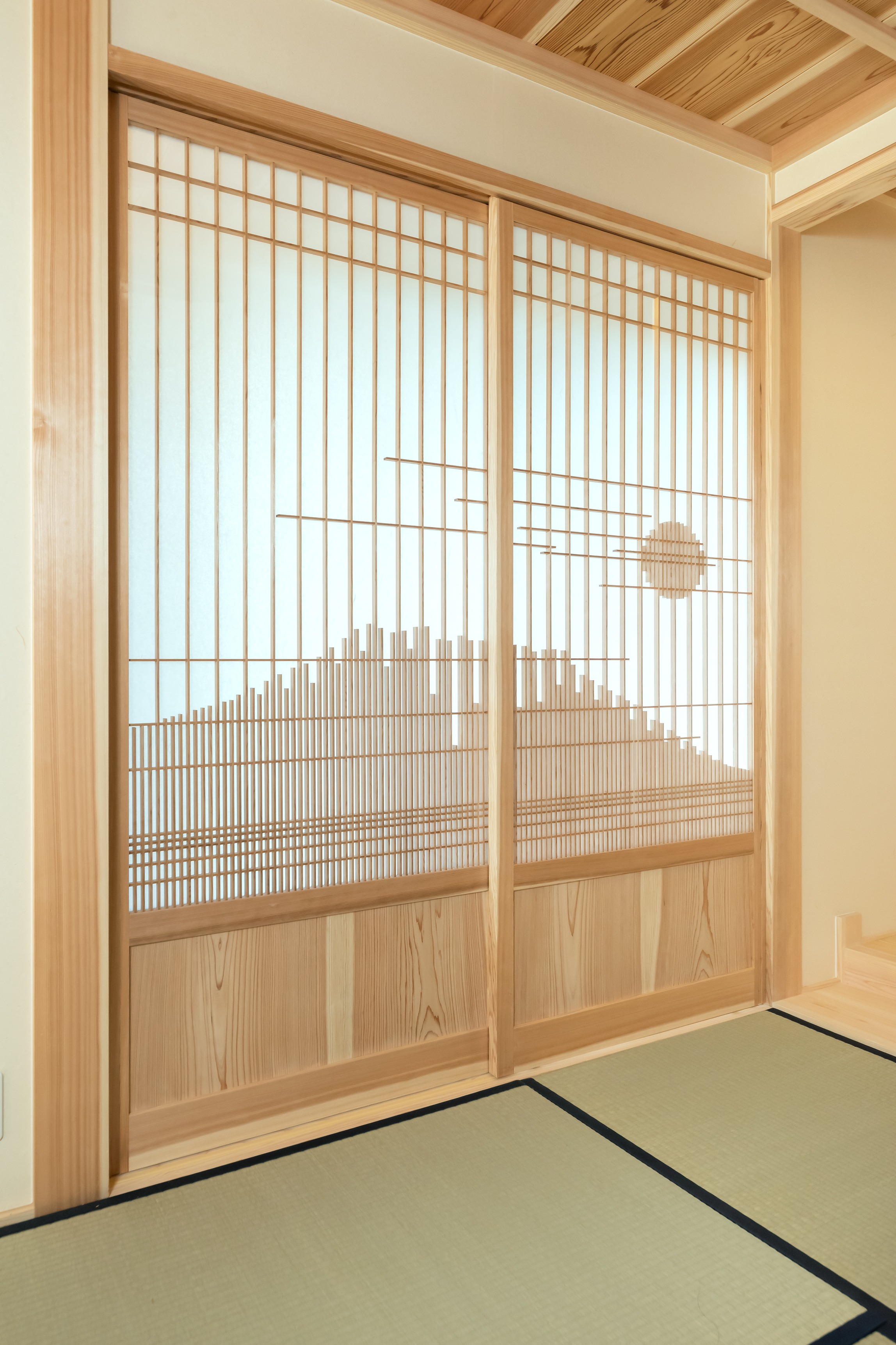 模様のある障子