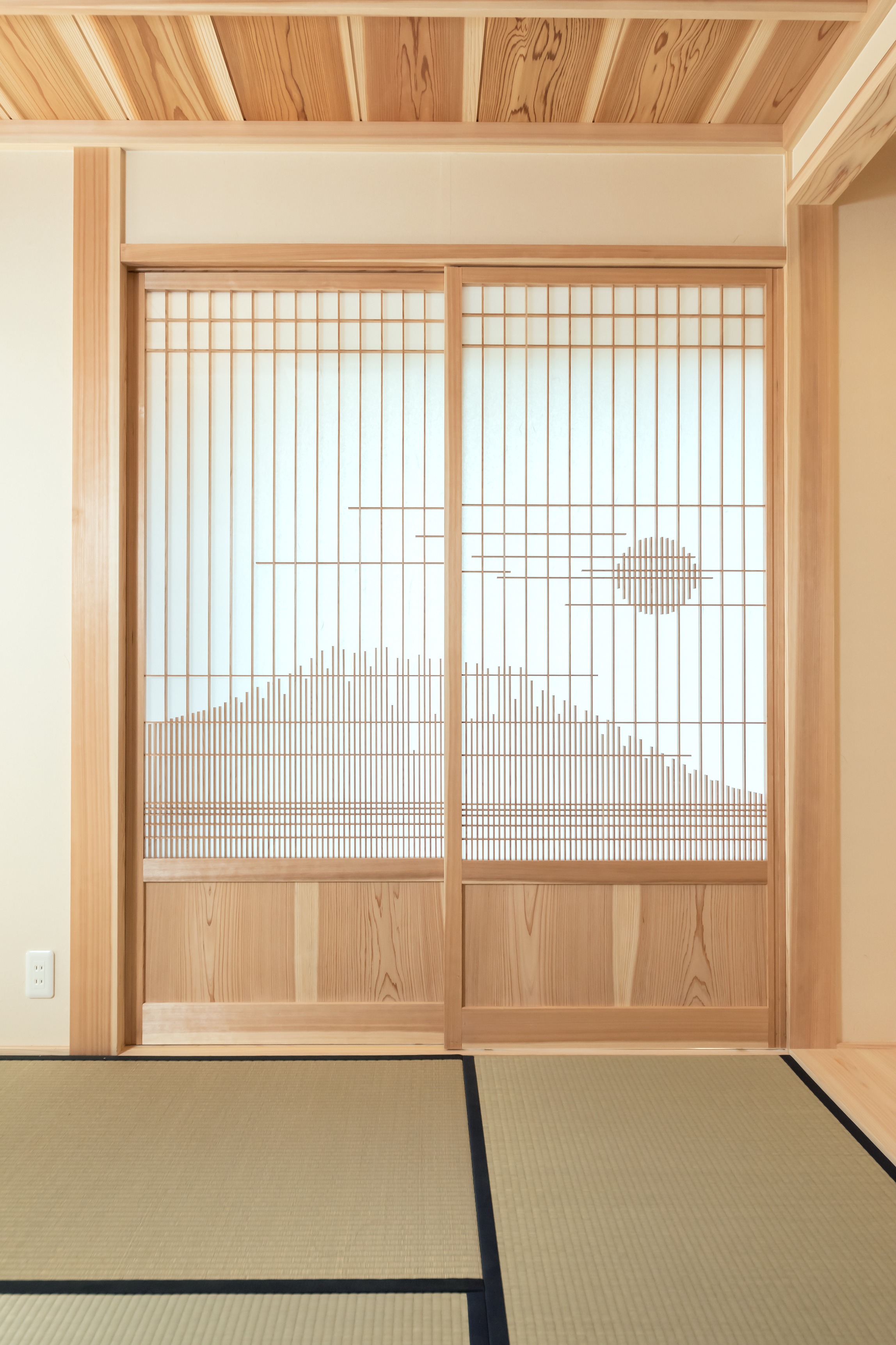 模様のある障子